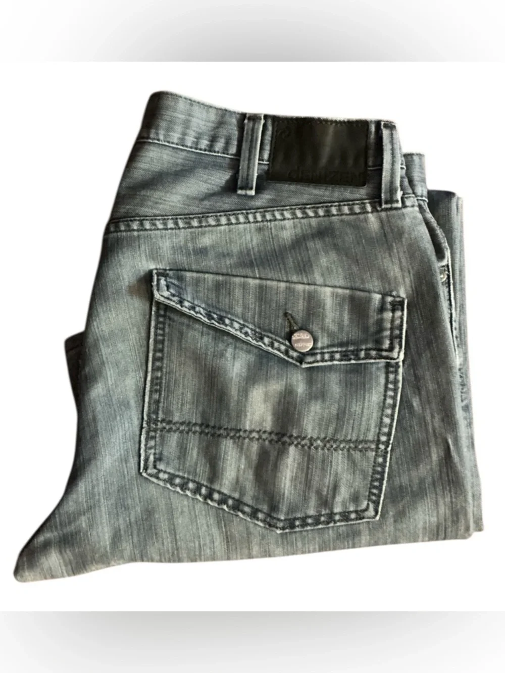 Levi’s Stylish Denizen Light Wash Denim Jeans with Back Flap Silver Buttons